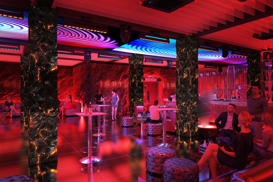 Thiết kế Lounge Bar tối ưu trải nghiệm giải trí với ánh sáng đa lớp, màu sắc sống động và không gian mở dễ quan sát sân khấu. 