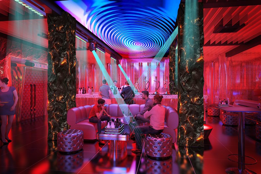 Nội thất Lounge Bar phong cách futuristic sử dụng LED nghệ thuật, quầy DJ nổi bật và bố cục không gian tối ưu cho mô hình kinh doanh nightlife.  Không gian Lounge Bar Sài Gòn thiết kế sang trọng với ánh sáng đa lớp, màn hình LED trần và sàn phản chiếu tạo hiệu ứng thị giác mạnh. 