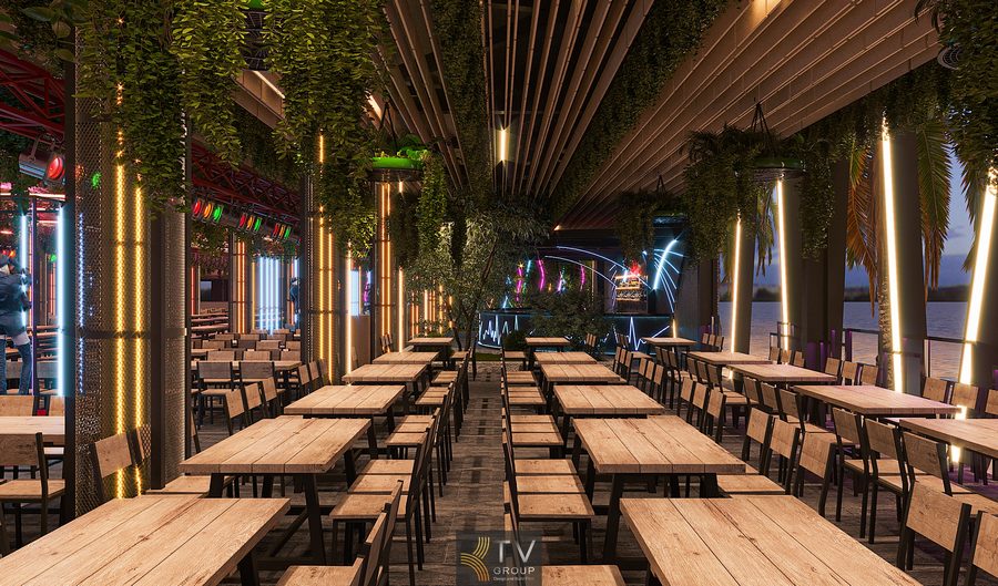 Thiết kế Beer Garden Phan Thiết phong cách hiện đại ngoài trời