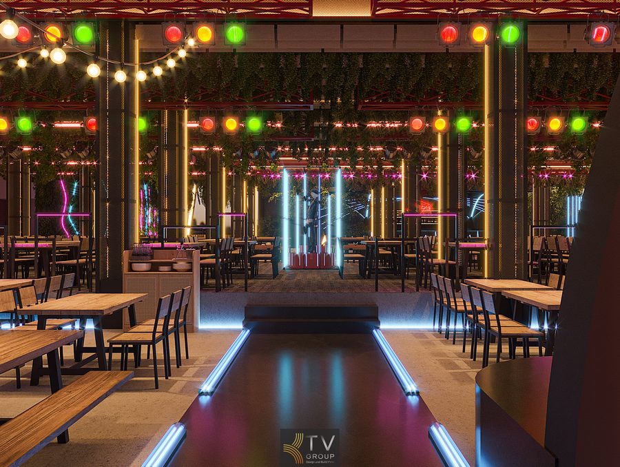 Không gian Beer Garden rộng rãi phù hợp tụ tập nhóm
