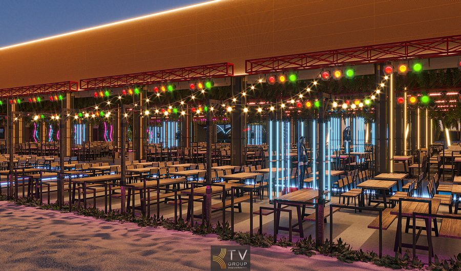 Khu vực giải trí và chụp hình tại Beer Garden Phan Thiết