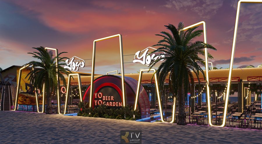 Thiết Kế Beer Garden Phong Cách Neon Light – Nổi Bật Đêm Phố Biển