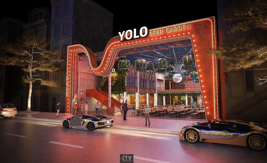 KTV DECOR giới thiệu dự án thiết kế thi công mặt tiền quảng cáo nhà hàng Beer Food Garden - YOLO. Thiết kế độc lạ, nổi bật và ấn tượng về đêm. Xem báo giá chi tiết 2025
