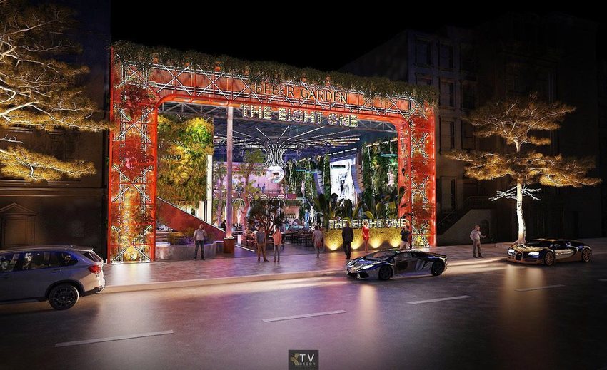 Thiết kế nhà hàng Beer Food Garden phong cách sân vườn hiện đại
