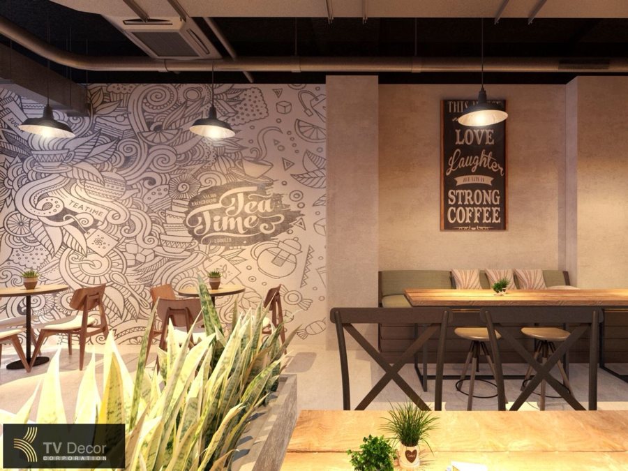 Thiết kế thi công cafe tại TPHCM - Dự án Cafe Aladdin 12