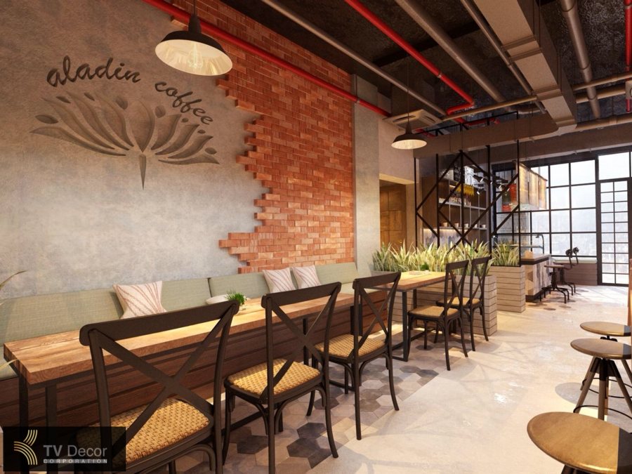 Thiết kế thi công cafe tại TPHCM - Dự án Cafe Aladdin 7