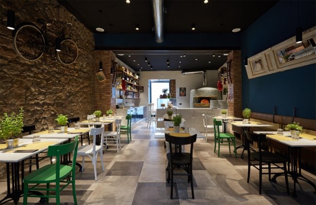 Thiết kế nhà hàng quán ăn đơn giản đẹp phong cách Ý  2
