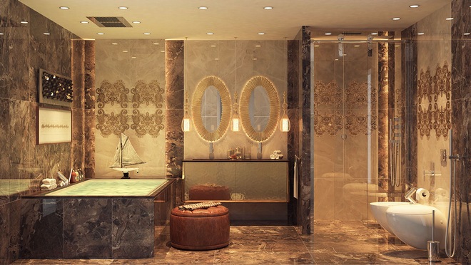 Ý tưởng thiết kế phòng tắm đẹp ấn tượng lạ mắt 9