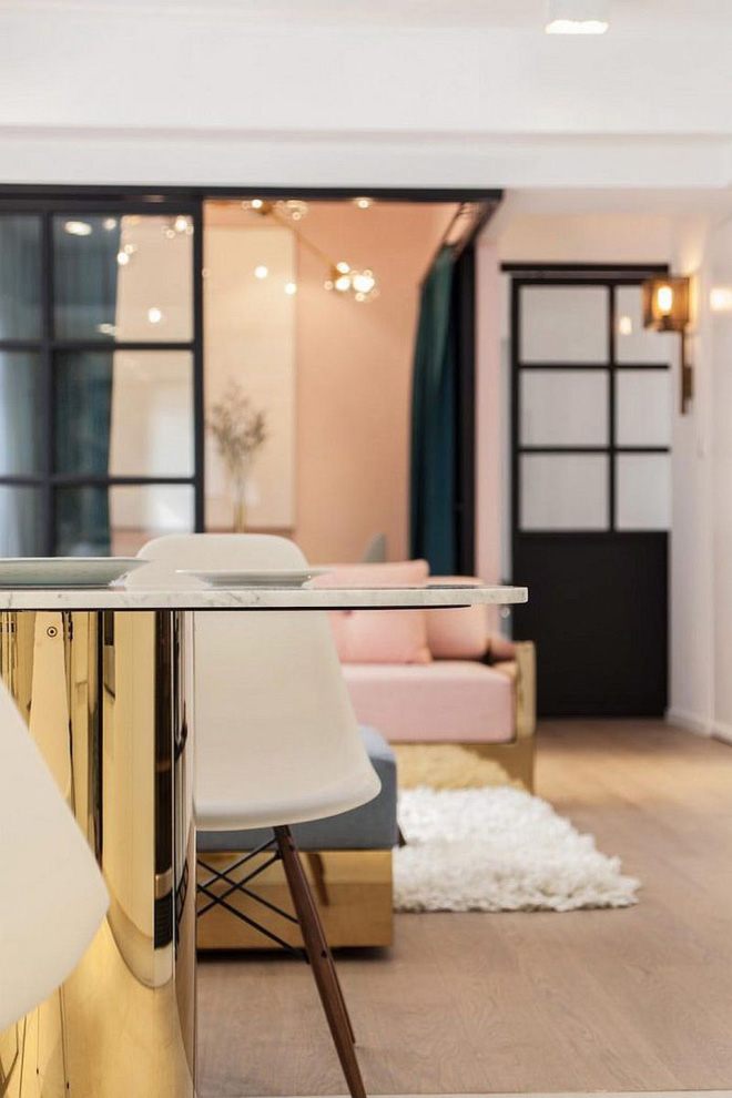 Thiết kế nội thất chung cư với tông màu hồng pastel đẹp dịu dàng và tinh tế 6