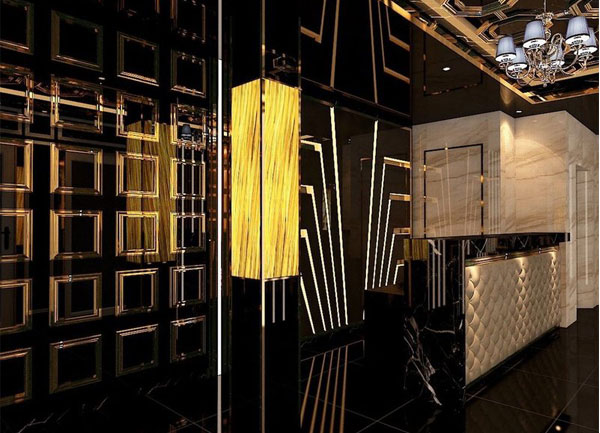 Sảnh đón tiếp karaoke KTV Design phong cách Art Deco