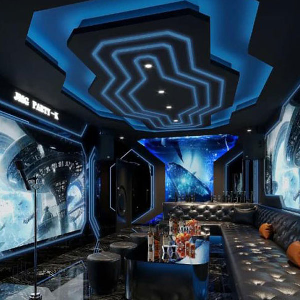 Thiết Kế Karaoke 2207 – Không Gian Galaxy Ánh Sáng Xanh Cực Phẩm