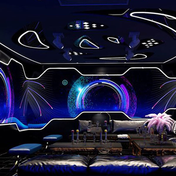 Thiết kế KTV Karaoke 2209 – Phòng Hát Vũ Trụ LED & Sofa