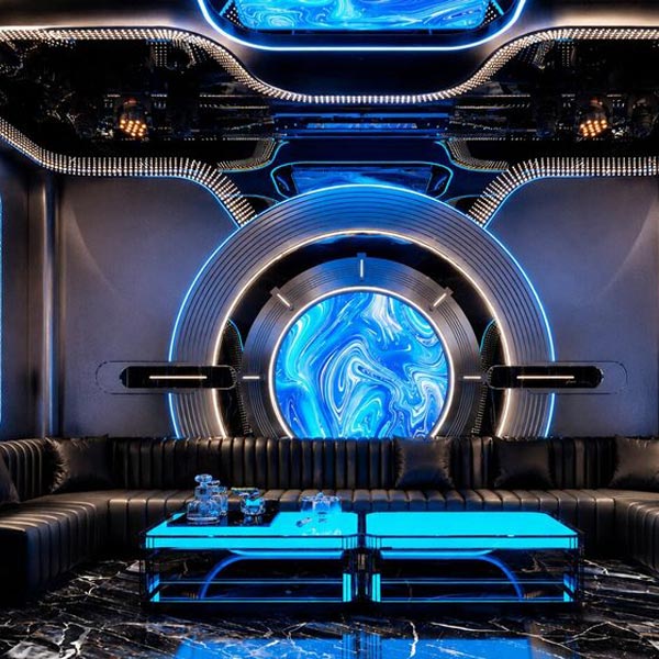 Thiết Kế Phòng Karaoke KTV Phong Cách Futuristic Cao Cấp