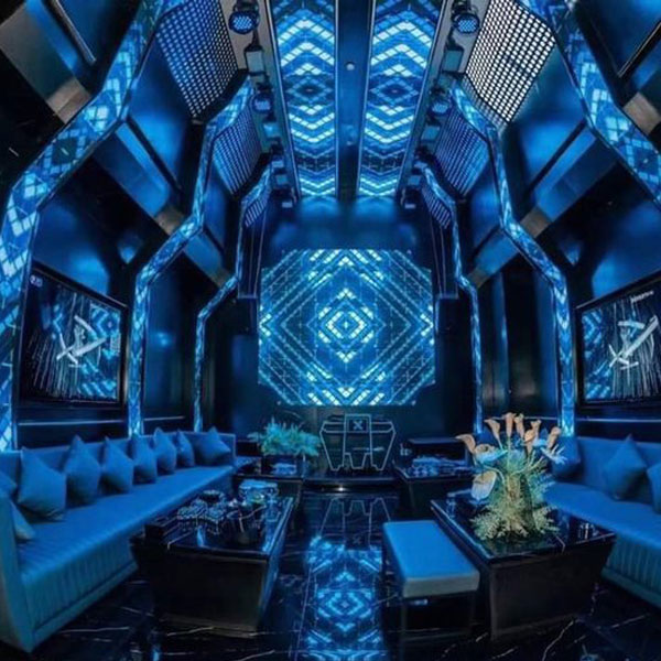 Thiết kế KTV karaoke đẹp 2217 –Không gian LED 3D phong cách