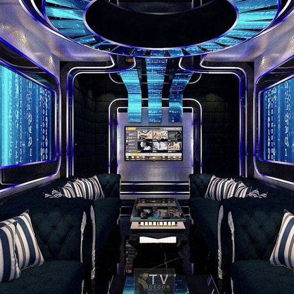 Mẫu thiết kế KTV karaoke đẹp 2224 – Phòng hát concept tương lai