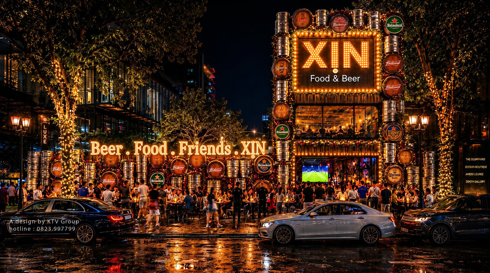 Thiết Kế Thi Công Beer Garden Food Music Dự án XIN Food Beer
