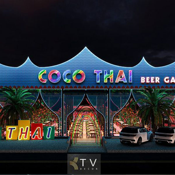 Thiết Kế Nhà Hàng Beer Food Garden Tropical Thailand Sang Trọng