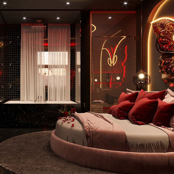 Thiết kế khách sạn chủ đề tình yêu Velvet Passion – Sang trọng