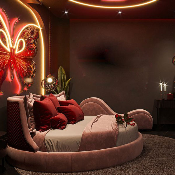 Thiết kế khách sạn chủ đề tình yêu Butterfly Dream Phòng ngủ lãng mạn