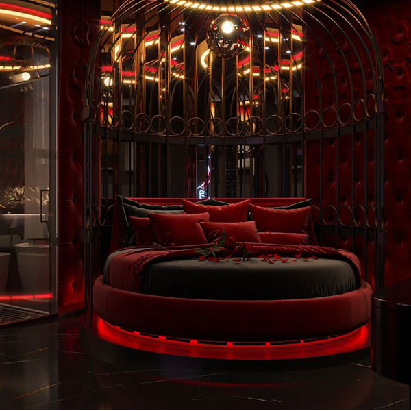 Thiết kế khách sạn chủ đề tình yêu  phong cách Dark Rose