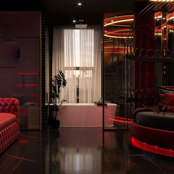 Thiết kế khách sạn chủ đề Tình Yêu phong cách Dark Rose