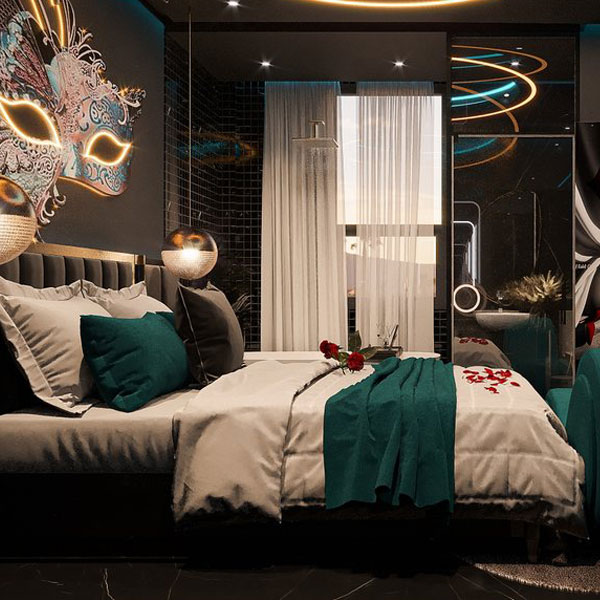 Thiết kế khách sạn chủ đề Tình Yêu phong cách Butterfly Mask