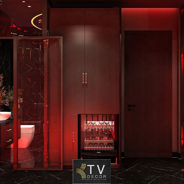 Thiết kế khu tiện ích phòng khách sạn chủ đề tình yêu hiện đại sang trọng