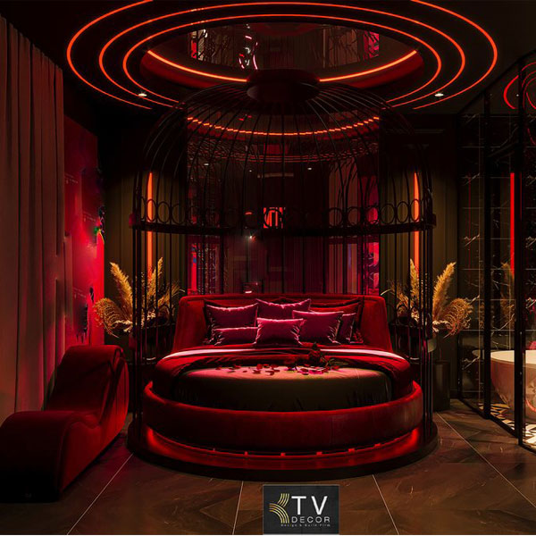 Thiết Kế Phòng Khách Sạn Chủ Đề Tình Yêu Phong Cách Hiện Đại Quyến Rũ