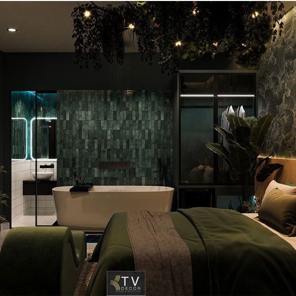 Thiết kế phòng khách sạn chủ đề tình yêu Tropical Luxury Romantic