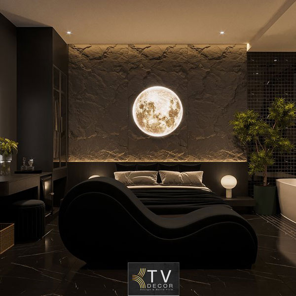 Thiết Kế Phòng Khách Sạn Chủ Đề Tình Yêu Phong Cách Đêm Trăng Huyền Ảo