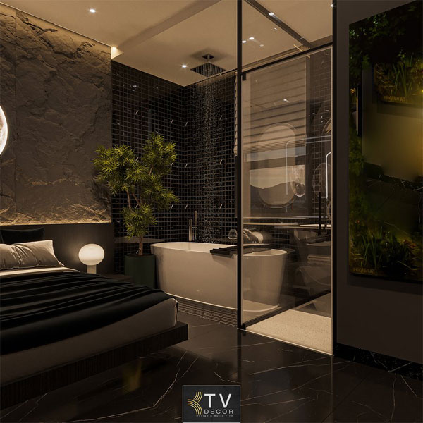 Thiết Kế Phòng Tắm Khách Sạn Chủ Đề Tình Yêu Phong Cách Đêm Trăng