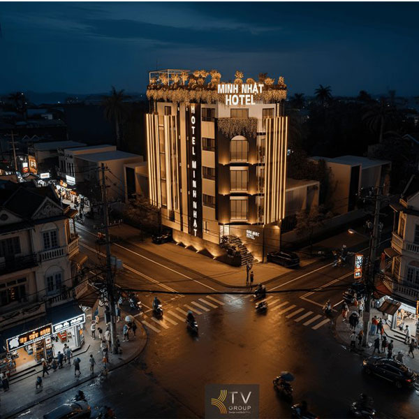 Thiết Kế Mặt Tiền Khách Sạn Chủ Đề Nghỉ Dưỡng Hiện Đại