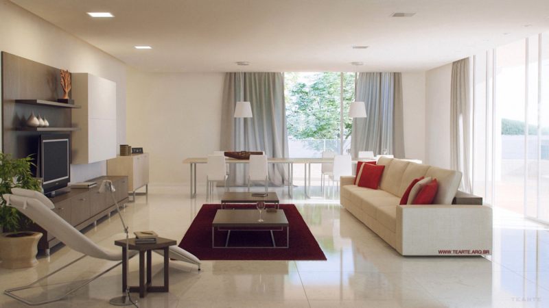 Thiết kế nội thất kết hợp hoàn hảo phòng khách và phòng ăn