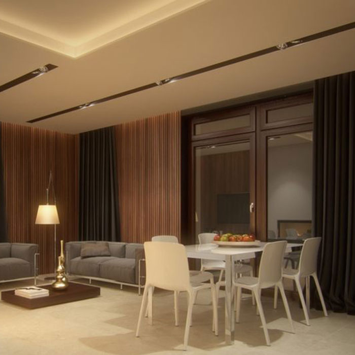 Thiết kế nội thất kết hợp hoàn hảo phòng khách và phòng ăn