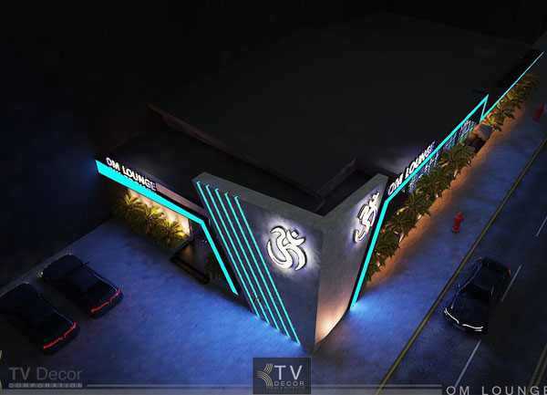 Thiết kế Lounge Club kết hợp quầy bar và khu vực VIP đẳng cấp