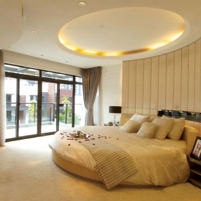 Thiết kế phòng ngủ đẹp sang trọng với giường tròn độc đáo