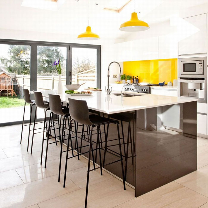 Ý tưởng đảo bếp được thiết kế và hiện thực hoá không gian bếp đẹp rộng rãi