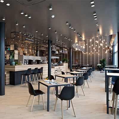 Mô hình quán cafe phong cách thiết kế hiện đại trẻ trung ấn tượng