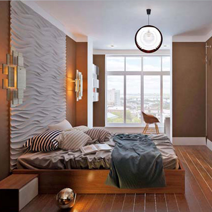 Thiết kế căn hộ chung cư 1 phòng ngủ với tông màu nâu ấm áp