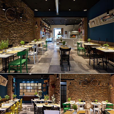 Ý tưởng thiết kế nhà hàng quán ăn đơn giản đẹp phong cách Ý