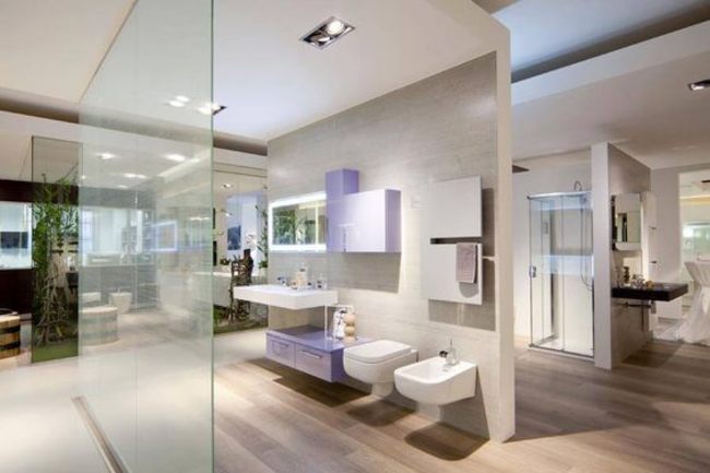 Thiết kế showroom,vật liệu trang trí,nội thất gạch , kệ bồn tắm , kệ trưng bày bồn rửa