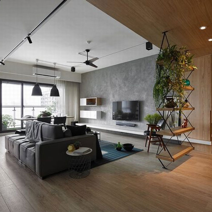 Mẫu nội thất căn hộ hiện đại sang trọng với không gian mở rộng rãi