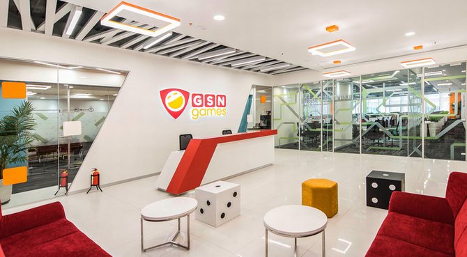 Nội thất văn phòng công ty Game GSN tại Ấn Độ