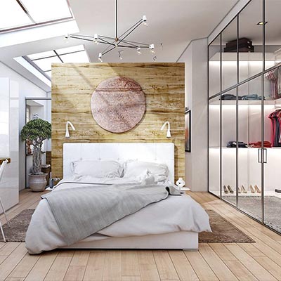Những mẫu thiết kế nội thất phòng ngủ tuyệt đẹp có thiết kế phòng thay đồ